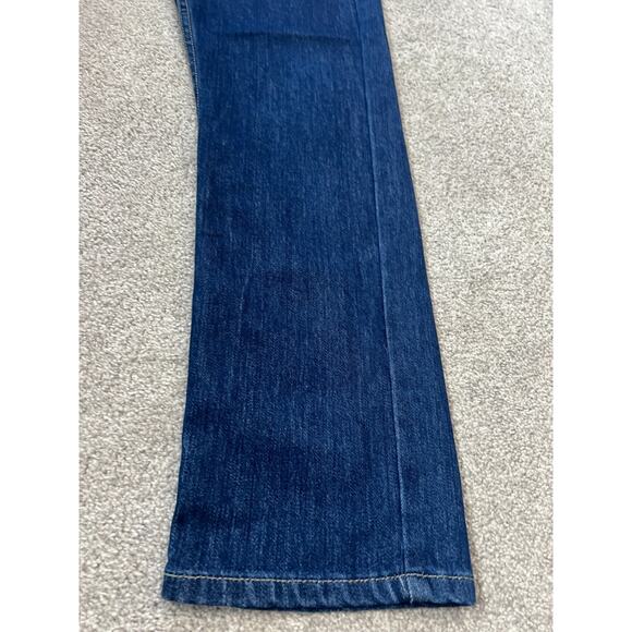 MB Studio Jeans Womens Size 32 x 30 Blue Dark Wash Denim Slim Straight - Picture 2 of 11